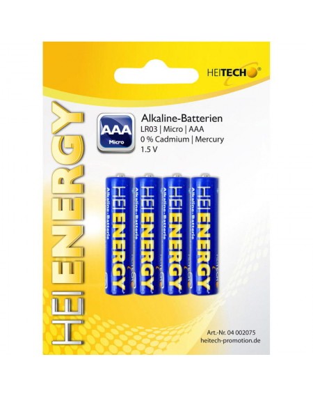 Heitech 04002075 Αλκαλικές μπαταρίες 4 τμχ Micro AAA