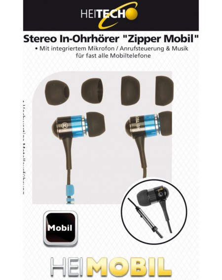 Heitech 09001395 Ακουστικά zipper 3.5 mm