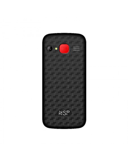NSP 2000DS BLACK (Ελληνικό Μενού) Κινητό τηλέφωνο Dual SIM με Bluetooth, οθόνη 1.8″, κουμπί SOS και ΔΩΡΟ hands-free