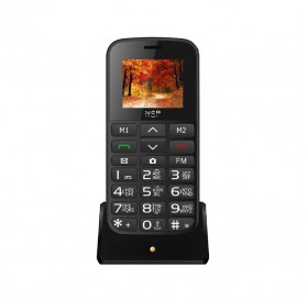 NSP 2000DS SILVER (Ελληνικό Μενού) Κινητό τηλέφωνο Dual SIM με Bluetooth, οθόνη 1.8″, κουμπί SOS και ΔΩΡΟ hands-free