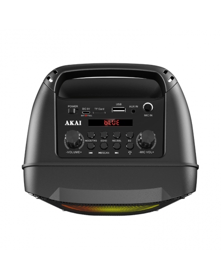 Akai ABTS-V10 Φορητό ηχείο Bluetooth με USB, LED, FM, TWS για σύνδεση με δεύτερο και υποδοχή για μικρόφωνο – 10 W