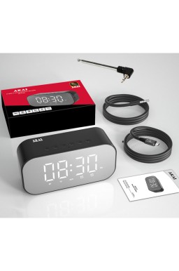 Akai ABTS-C5 Ξυπνητήρι και ηχείο Bluetooth με Aux-In, micro SD και FM – 3 W RMS