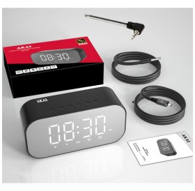 Akai ABTS-C5 Ξυπνητήρι και ηχείο Bluetooth με Aux-In, micro SD και FM – 3 W RMS