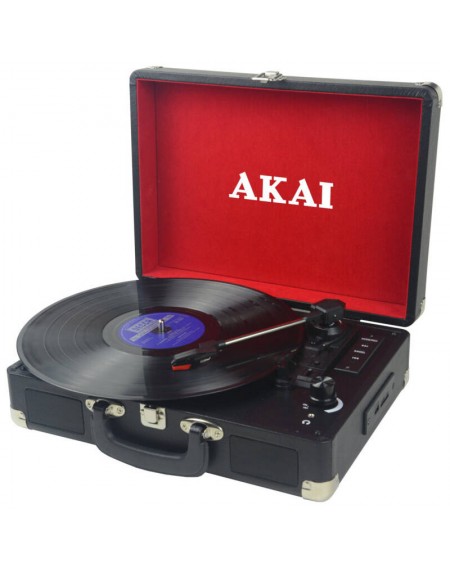 Akai ATT-E10 Πικάπ βαλίτσα με εγγραφή σε USB / κάρτα SD και ενσωματωμένα ηχεία 3 W