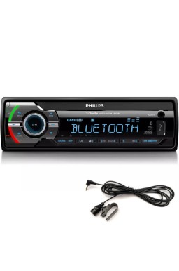 Philips CE235BT/GRS MIC Ηχοσύστημα αυτοκινήτου με Bluetooth και εξ. μικρόφωνο σετ, είσοδο επιπλέον μικρ., USB, κάρτα SD και Aux-In 4 x 50 W