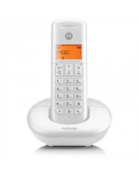 Motorola E201 White Ασύρματο τηλέφωνο με ανοιχτή ακρόαση, call block και Do Not Disturb