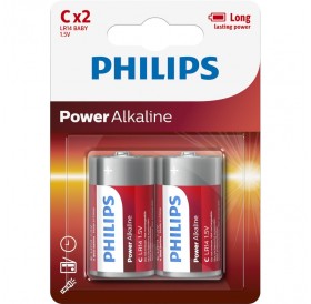 Philips LR14P2B/GRS Αλκαλικές μπαταρίες υψηλής απόδοσης 2 τμχ C