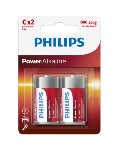 Philips LR14P2B/GRS Αλκαλικές μπαταρίες υψηλής απόδοσης 2 τμχ C