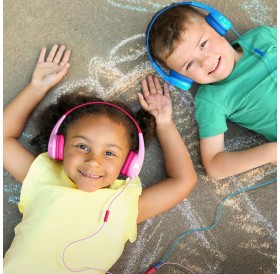Motorola JR200 Pink Οn ear παιδικά ακουστικά Hands Free με splitter