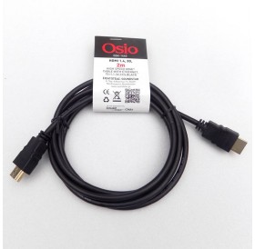 Osio OSK-1440 Καλώδιο HDMI High Speed με ethernet αρσενικό σε αρσενικό 2 m