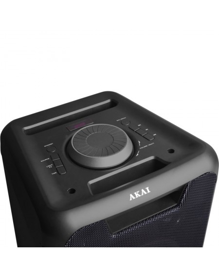 Akai Party Box 800 Φορητό Bluetooth party speaker με LED, TWS για σύνδεση με δεύτερο και υποδοχή για μικρόφωνο και όργανο – 60 W RMS