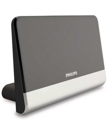 Philips SDV6222/GRS Κεραία τηλεόρασης HDTV/4K/UHF/VHF/FM εσωτερικού χώρου με ενισχυτή 48 dB και φίλτρο GSM  – 21 x 14 cm