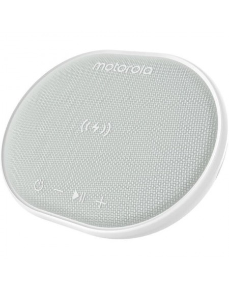 Motorola SONIC SUB 500 WHITE Ασύρματος φορτιστής 10 W και αδιάβροχο Smart φορητό ηχείο Bluetooth 5.0 με TWL και Aux-In – 10 W