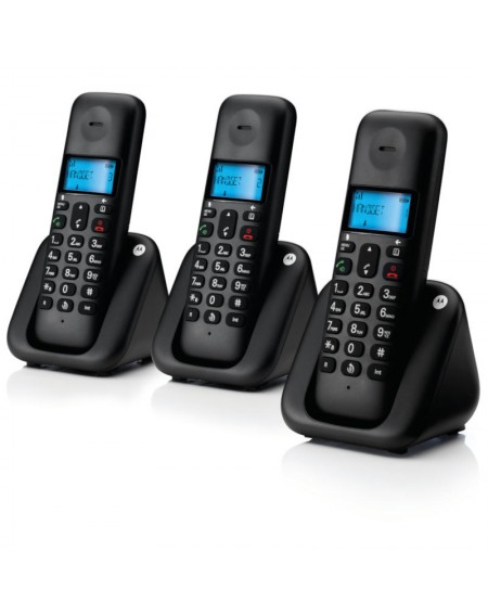 Motorola T303 (Ελληνικό Μενού) Τριπλό ασύρματο τηλέφωνο με ανοιχτή ακρόαση