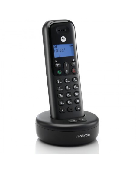 Motorola T511+ Black (Ελληνικό Μενού) Ασύρματο τηλέφωνο με τηλεφωνητή, φραγή αριθμών, ανοιχτή ακρόαση και Do Not Disturb