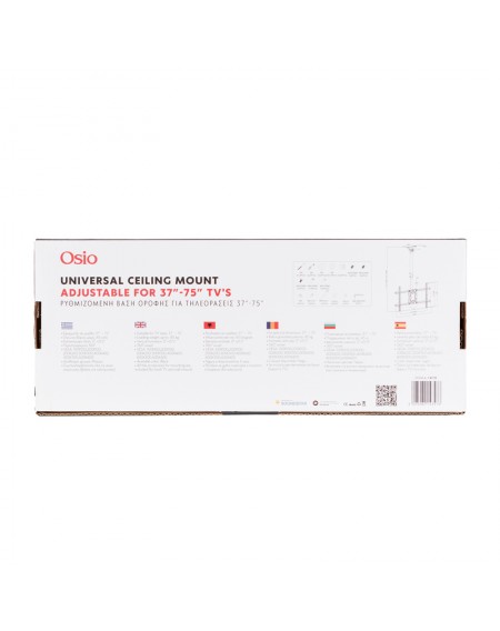 Osio OSMA-1470 Σταθερή Βάση Οροφή τηλεόρασης 37″ – 75″ VESA 600 x 400