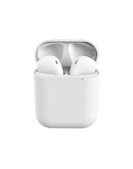 Ασύρματα Ακουστικά Bluetooth με Βάση Φόρτισης i12 TWS Χρώματος Λευκό SPM I12-White