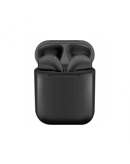 Ασύρματα Ακουστικά Bluetooth με Βάση Φόρτισης i12 TWS Χρώματος Μαύρο SPM I12-Black