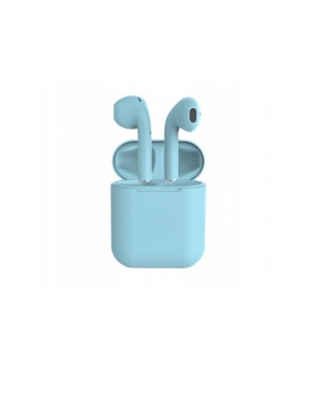 Ασύρματα Ακουστικά Bluetooth με Βάση Φόρτισης i12 TWS Χρώματος Γαλάζιο SPM I12-Lblue
